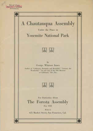 #168523) A Chautauqua assembly under the pines in Yosemite National Park by George Wharton James...