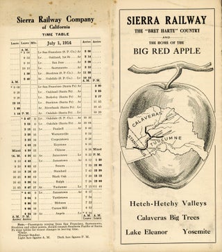 #168567) Sierra Railway. The "Bret Harte" country and the home of the big red apple. Hetch-Hetchy...