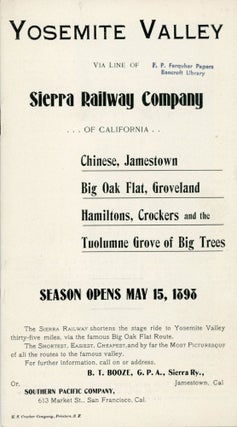 #168570) Yosemite Valley via line of Sierra Railway Company of California. Chinese, Jamestown,...