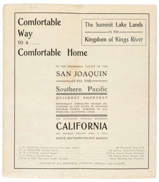 THE SUMMIT LAKE LANDS THE KINGDOM OF KINGS RIVER THE SUMMIT LAKE INVESTMENT COMPANY 553 SOUTH SPRING ST. LOS ANGELES CALIFORNIA [cover title].