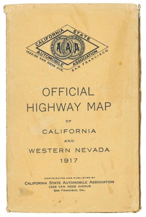 AUTOMOBILE HIGHWAY MAP OF CALIFORNIA AND WESTERN NEVADA PREPARED AND COPYRIGHTED BY THE CALIFORNIA STATE AUTOMOBILE ASSOCIATION 1628 VAN NESS AVE., SAN FRANCISCO, CALIFORNIA ... J. M. PRENDERGAST, DEL.