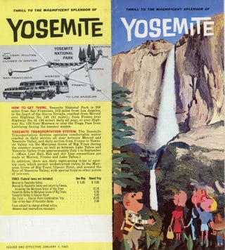 #168620) Thrill to the magnificent splendor of Yosemite [cover title]. YOSEMITE PARK AND CURRY...