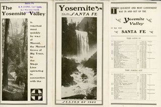 #168840) Yosemite via the Santa Fe season of 1902 [cover title]. TOPEKA AND SANTA FE RAILWAY...