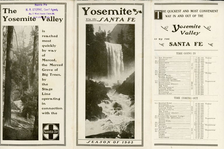 (#168840) Yosemite via the Santa Fe season of 1902 [cover title]. TOPEKA AND SANTA FE RAILWAY COMPANY ATCHISON.