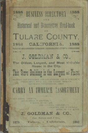 #168925) BUSINESS DIRECTORY AND HISTORICAL AND DESCRIPTIVE HAND-BOOK OF TULARE COUNTY,...