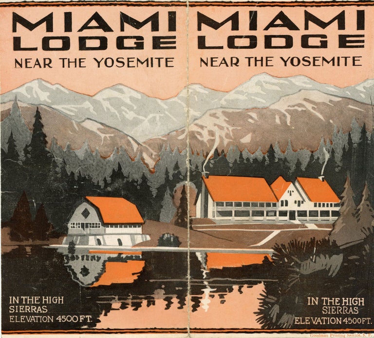 (#169550) Miami Lodge near the Yosemite in the high Sierras elevation 4500 ft. [cover title]. MIAMI LODGE.