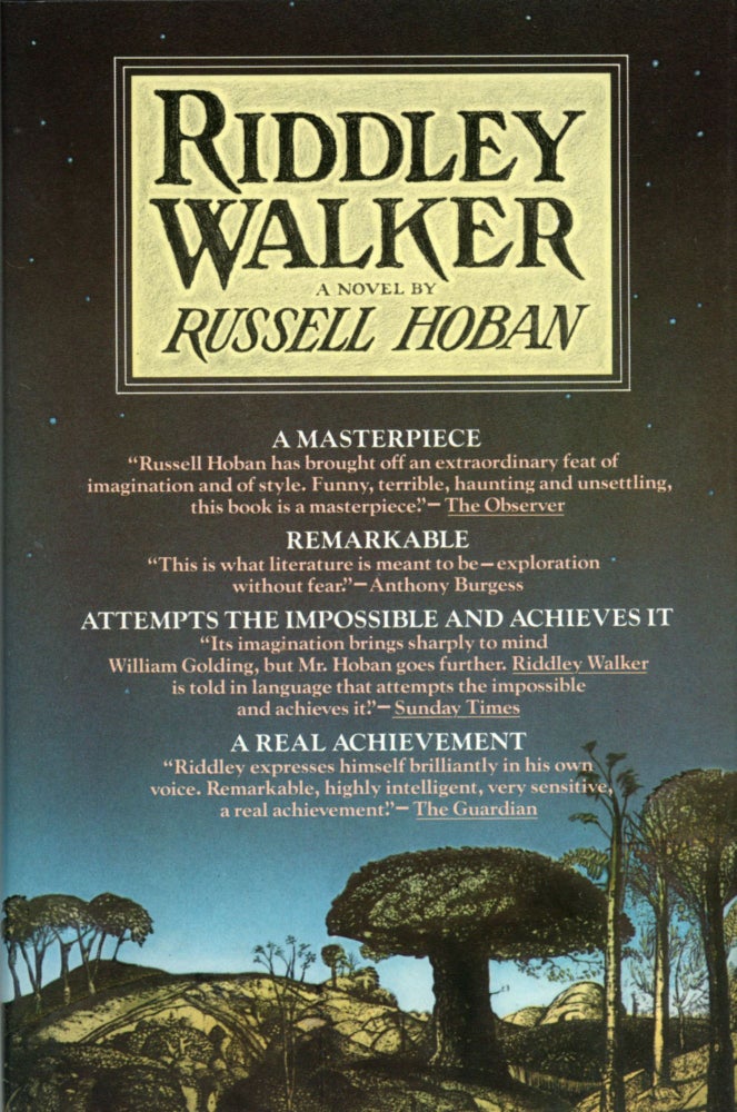 (#169687) RIDDLEY WALKER: A NOVEL. Russell Hoban.