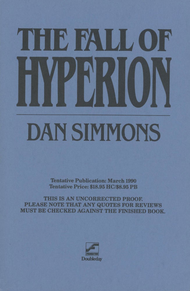 (#169779) THE FALL OF HYPERION. Dan Simmons.