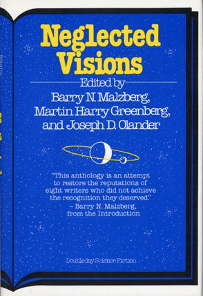#169830) NEGLECTED VISIONS. Barry N. Malzberg, Martin Harry Greenberg, Joseph D. Olander