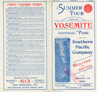 A summer tour through the Yosemite National Park via the Southern Pacific Company. Routes and rates for season of 1894. Rich'd Gray, Gen. Traffic Manager. T. H. Goodman, Gen. Passenger Agent. San Francisco, Cal. [cover title].
