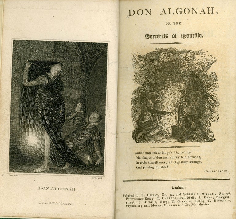 (#170026) DON ALGONAH: OR THE SORCERESS OF MONTILLO. Anonymous.