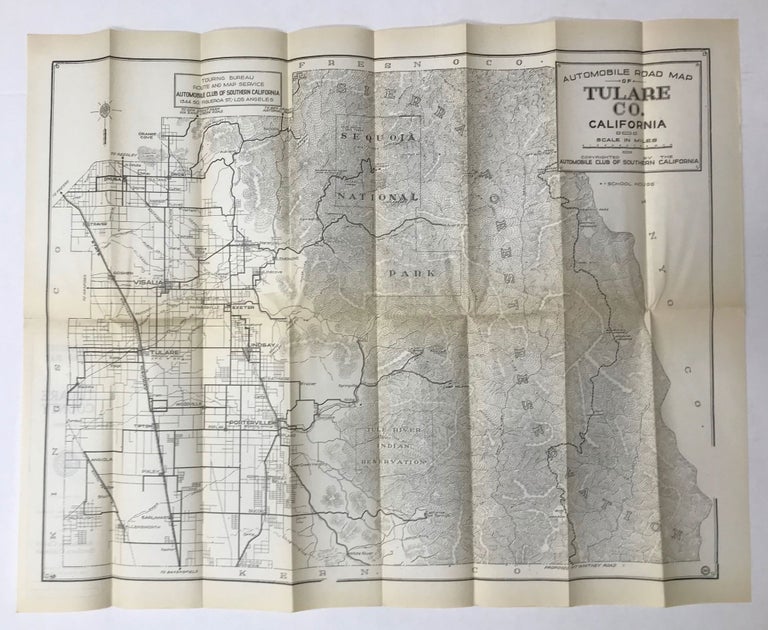 (#170129) Automobile road map of Tulare Co. California ... Copyrighted by the Automobile Club of Southern California. AUTOMOBILE CLUB OF SOUTHERN CALIFORNIA.