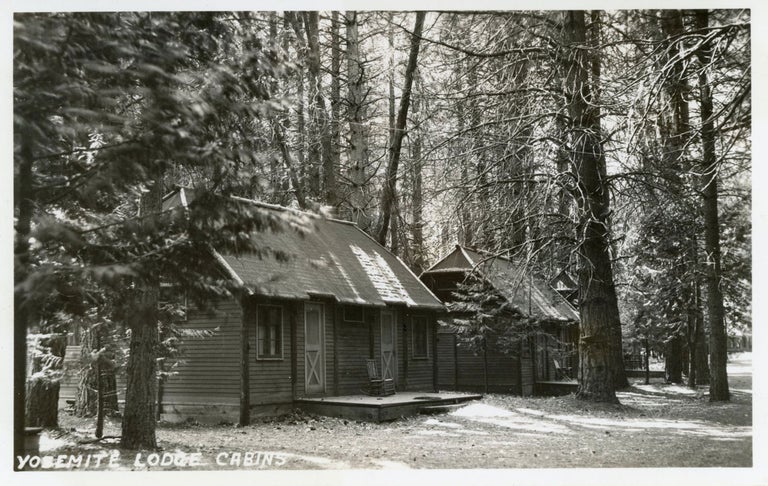 (#170457) Yosemite Lodge cabins. Real photo postcard. YOSEMITE LODGE.