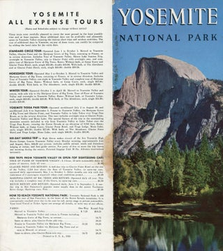 #170460) Yosemite National Park [cover title]. YOSEMITE PARK AND CURRY COMPANY