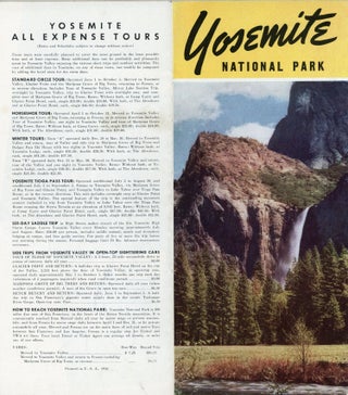 #170462) Yosemite National Park [cover title]. YOSEMITE PARK AND CURRY COMPANY