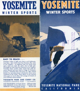 #170463) Yosemite winter sports Yosemite National Park California [cover title]. YOSEMITE PARK...