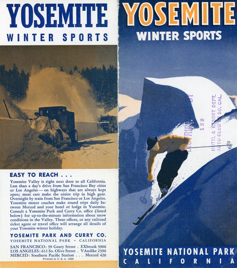 (#170463) Yosemite winter sports Yosemite National Park California [cover title]. YOSEMITE PARK AND CURRY COMPANY.