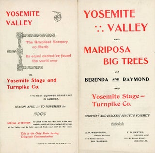 #170477) Yosemite Valley and Mariposa Big Trees via Berenda and Raymond and Yosemite Stage and...