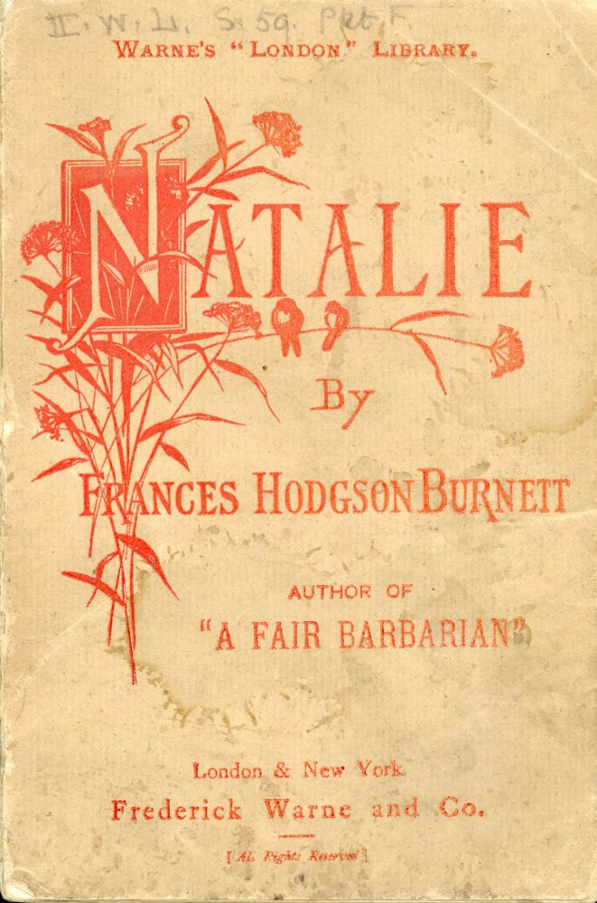 (#171012) NATALIE AND OTHER STORIES. Frances Hodgson Burnett.