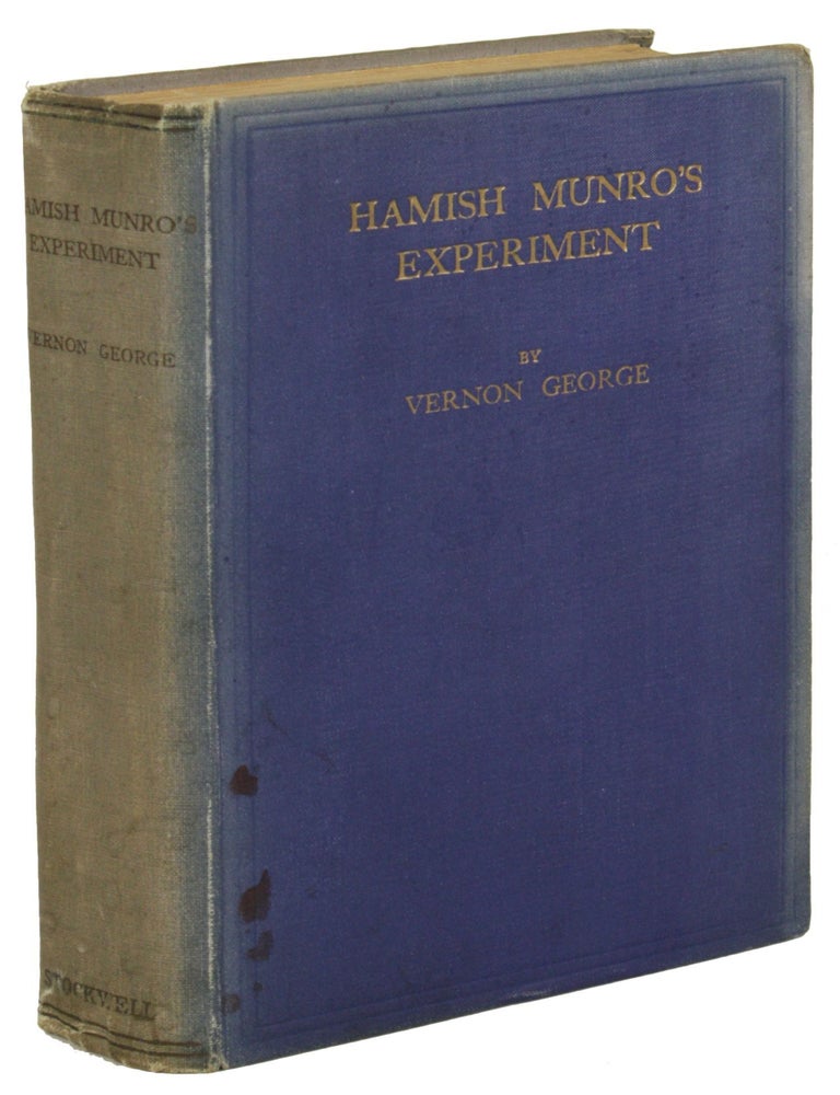 (#171518) HAMISH MUNRO'S EXPERIMENT: A THRILLING ROMANCE OF THE EAST AND THE ANTIPODES. By Vernon George [pseudonym]. George Shirra Gibb Vernon, "Vernon George."
