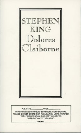 #172272) DOLORES CLAIBORNE. Stephen King