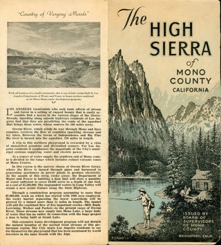 #172606) The High Sierra of Mono County California issued by Board of Supervisors of Mono County...