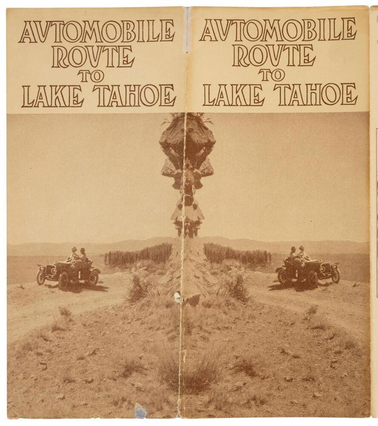 (#172640) AUTOMOBILE ROUTE TO LAKE TAHOE [cover title]. California, Lake Tahoe, Tahoe Tavern, Lake Tahoe Railway, Transportation Co.