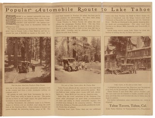 AUTOMOBILE ROUTE TO LAKE TAHOE [cover title].