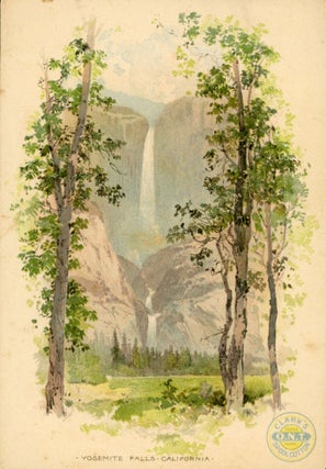 #172649) Yosemite Falls, California [cover title]. Advertising card, CLARK'S O. N. T. SPOOL COTTON