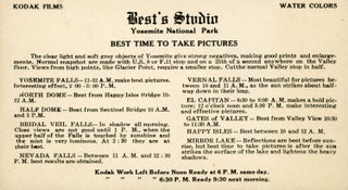 #172678) Kodak films[.] Water colors[.] Best's Studio[,] Yosemite National Park[.] Best time to...