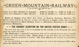 Green Mountain Railway, Mt. Desert, Maine [caption title].