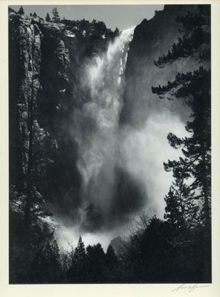 #172699) [Yosemite Valley] Bridal Veil Fall, Yosemite Valley. ANSEL ADAMS