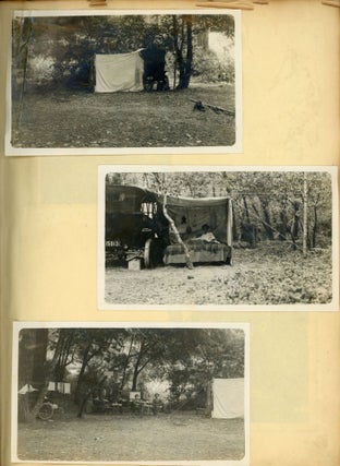 #172719) Photograph album of automobile camping in northern and southern California, including...