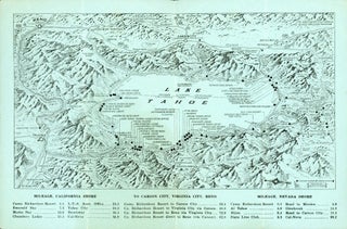 #172923) MAP OF LAKE TAHOE CALIFORNIA - NEVADA [cover title]. publisher, California, Lake Tahoe,...