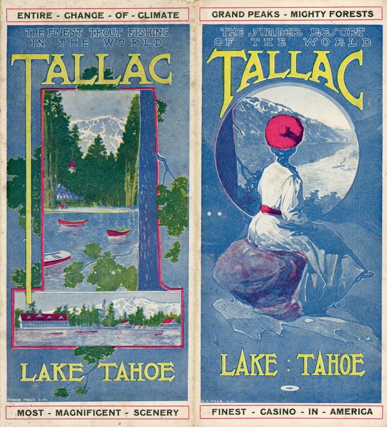 (#172924) THE SUMMER RESORT OF THE WORLD TALLAC LAKE TAHOE [cover title]. California, Lake Tahoe, The Tallac.