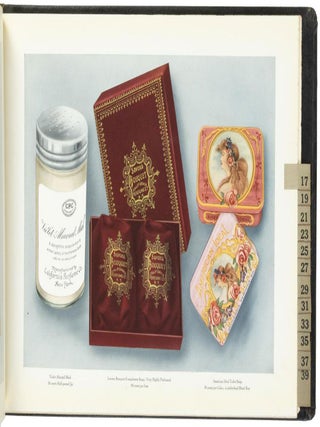 CALIFORNIA PERFUME COMPANY COLOR PLATE CATALOG OF PERFUMES, TOILET WATERS, SACHET POWDERS, COMPLEXION CREAMS, TALCUM POWDERS, TOILET PREPARATIONS, SOAPS AND SOAP PREPARATIONS, SHAVING SUPPLIES, HAIR TONICS AND SHAMPOOS, MANICURE SUPPLIES, DENTIFRICES, FLAVORING EXTRACTS. COLORINGS AND FOOD PRODUCTS, HOUSEHOLD SPECIALTIES, ATOMIZER BOXES, GIFT PACKAGES AND SETS. ISSUED ONLY TO REPRESENTATIVES OF THE COMPANY.