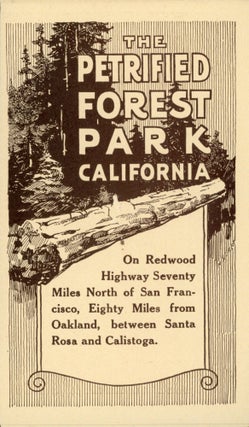 THE PETRIFIED FOREST PARK CALIFORNIA ON REDWOOD HIGHWAY SEVENTY MILES NORTH OF SAN FRANCISCO,...