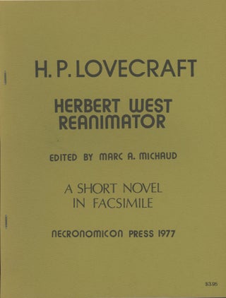 #173149) HERBERT WEST REANIMATOR. Lovecraft
