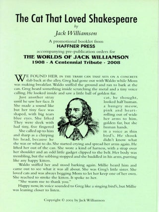IN MEMORY OF WONDER'S CHILD: JACK WILLIAMSON, APRIL 29, 1908 - NOVEMBER 10, 2006.