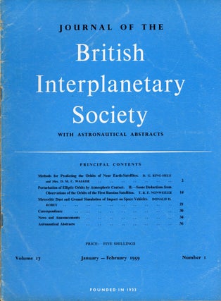 #173485) JOURNAL OF THE BRITISH INTERPLANETARY SOCIETY. January/February 1959-May/June 1962,...