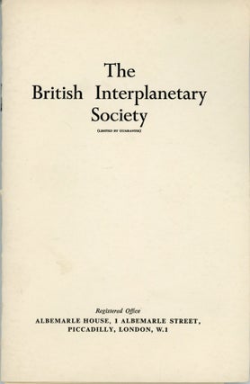 #173491) THE BRITISH INTERPLANETARY SOCIETY. Rocketry, British Interplanetary Society