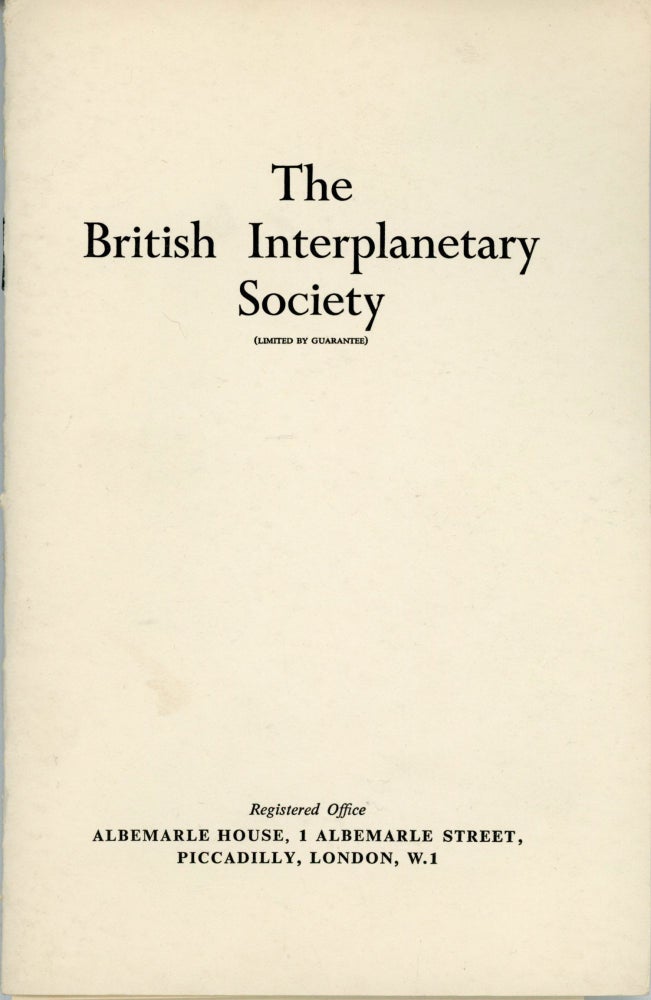 (#173491) THE BRITISH INTERPLANETARY SOCIETY. Rocketry, British Interplanetary Society.