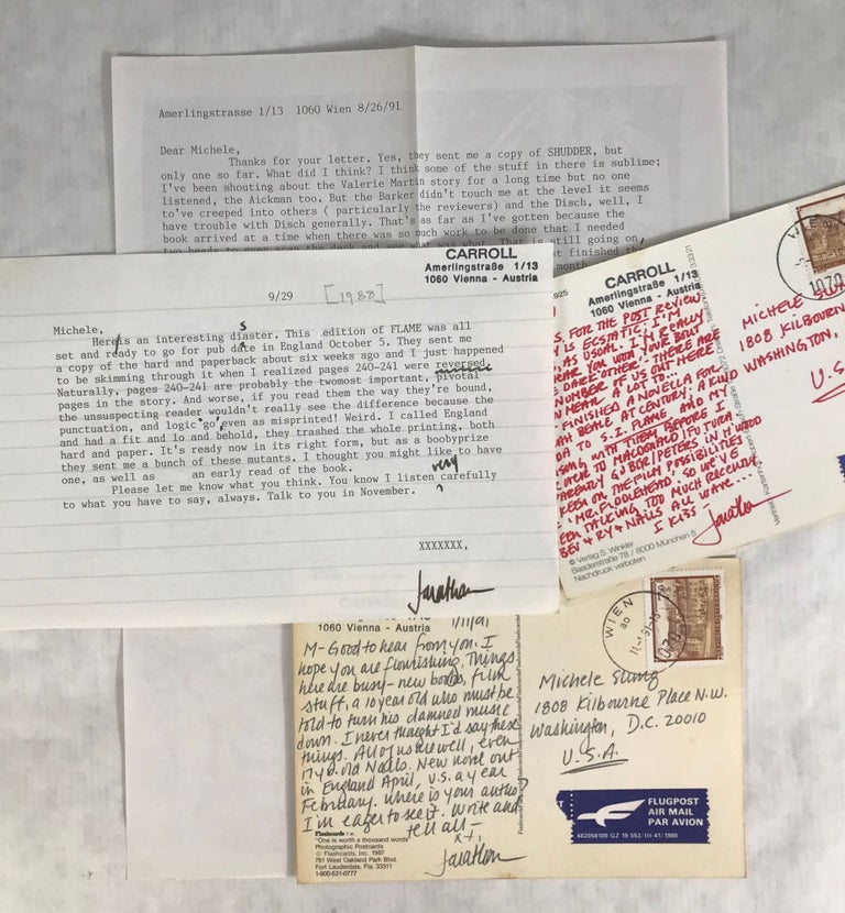 Type Written Notes SMALL ARCHIVE COMPRISING HIS CORRESPONDENCE WITH AUTHOR, ANTHOLOGIST ...