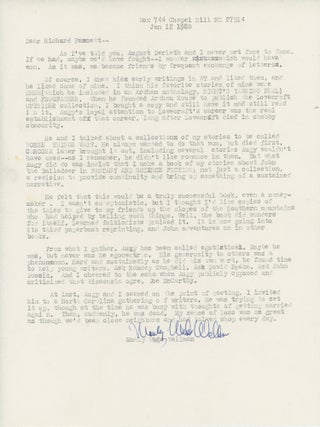 FROM ARKHAM TO ASH-TREE: THE RICHARD FAWCETT SMALL-PRESS MAGAZINE CORRESPONDENCE ARCHIVE, 1970s - 1990s, LARGELY UNPUBLISHED, A VIRTUAL TREASURE TROVE OF INFORMATION REGARDING AN AREA OF LATE 20TH CENTURY SPECIALTY PUBLISHING ABOUT WHICH VERY LITTLE HAS BEEN WRITTEN.
