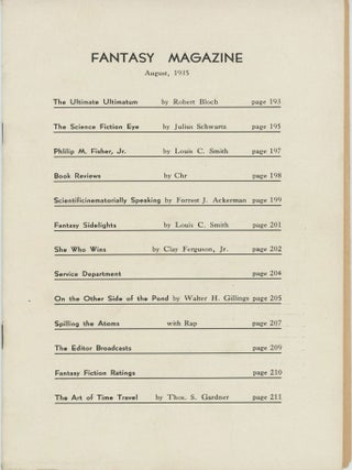 #177052) FANTASY MAGAZINE . August 1935 ., Julius Schwartz, number 3 volume 5, whole number 33,...