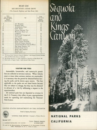 #177198) Sequoia and Kings Canyon National Parks [cover title]. UNITED STATES. DEPARTMENT OF THE...