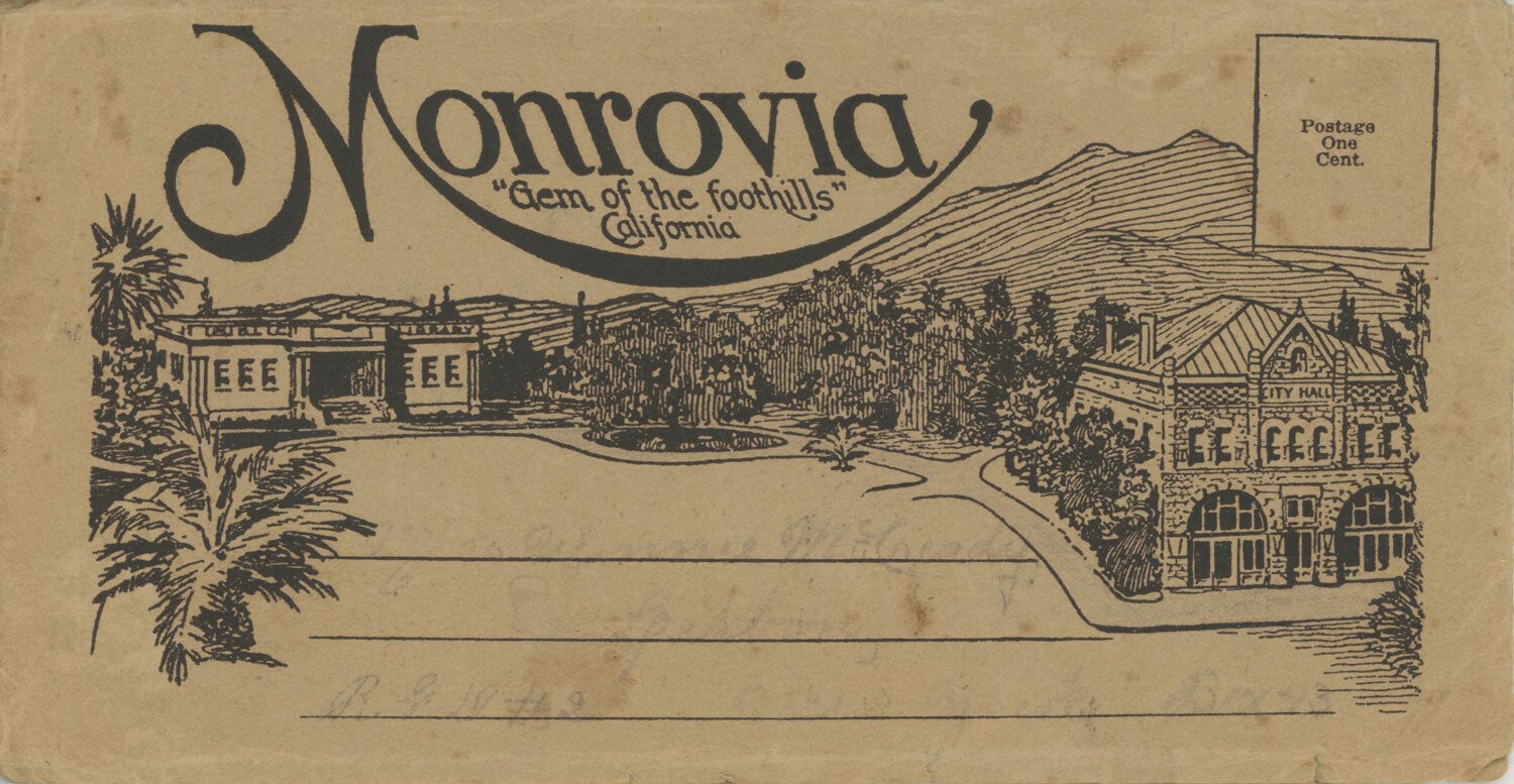 MONROVIA GEM OF THE FOOTHILLS CALIFORNIA cover title | California, Los ...