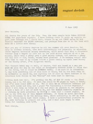 ARCHIVE OF 313 TYPED LETTERS SIGNED (TLsS) and 38 TYPED NOTES SIGNED (TNsS) TO MALCOLM FERGUSON, WRITTEN BETWEEN 1941-1970, ALL UNPUBLISHED.