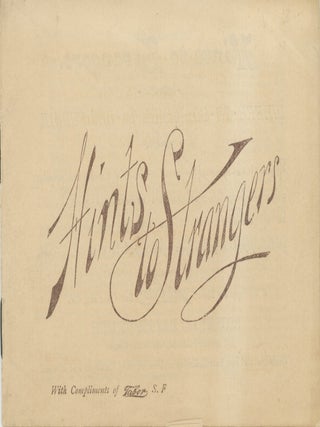 #179154) Hints to strangers with compliments of Taber S. F. [cover title]. ISAIAH WEST TABER,...