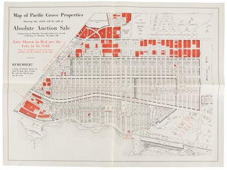 #179160) MAP OF 300 HOME SITES IN PACIFIC GROVE WHICH WILL BE SOLD SEPARATELY AT ABSOLUTE...